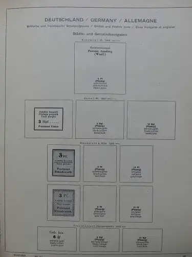 BRD/ Alliierte Besetzung gut besammelt im Schaubek Vordruck #LZ092