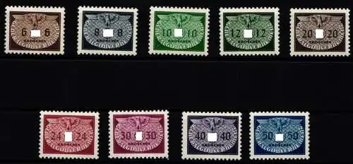 Generalgouvernement Dienstmarken 16-24 postfrisch #NB811