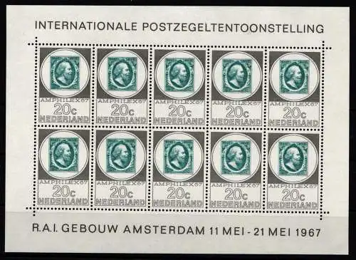 Niederlande 880 postfrisch als Kleinbogen #NO996