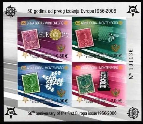 Montenegro Block 2 B postfrisch #NP811