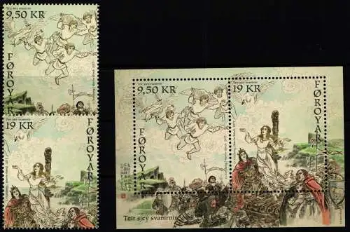 Dänemark Färöer Block 43, 900-901 postfrisch #NP842