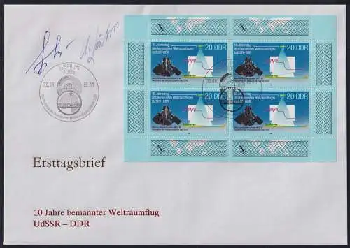 FDC " Sigmund Jähn" als Ersttagsbrief mit original Autogramm #NP236
