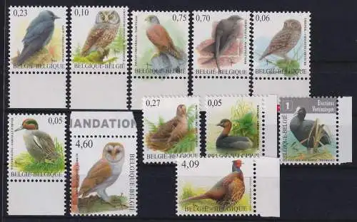 Belgien kleines Lot postfrisch Dauerserie Vögel #NP279