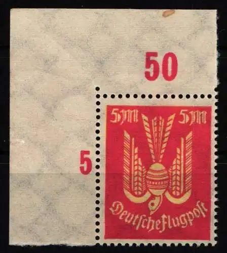 Deutsches Reich 218 P OR postfrisch vom Eckrand #NL479