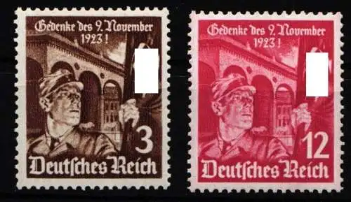 Deutsches Reich 598-599 postfrisch auf Briefstück #NL509