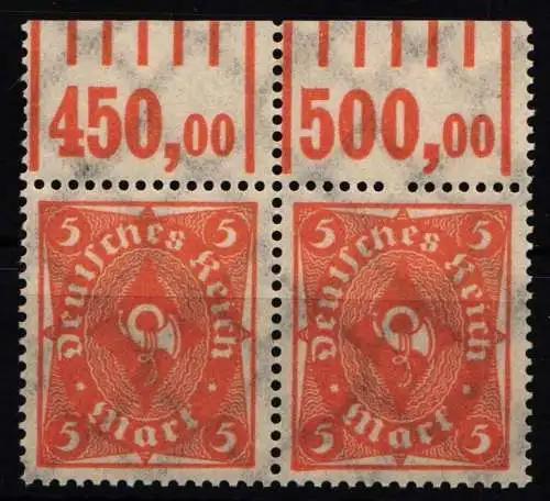 Deutsches Reich 227 a W OR postfrisch Oberrand Paar #NL576