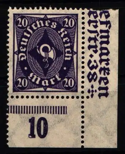 Deutsches Reich 230 postfrisch vom Eckrand #NL589