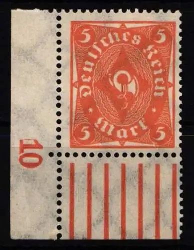 Deutsches Reich 227 Pln postfrisch Plattennummer 10 #NL577