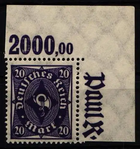 Deutsches Reich 230 P OR postfrisch vom Eckrand #NL588