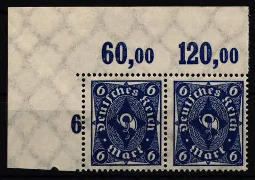 Deutsches Reich 228 P OR postfrisch Paar vom Oberrand #NL578