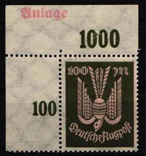 Deutsches Reich 237 P OR Pln postfrisch mit Zudruck Anlage #NL625