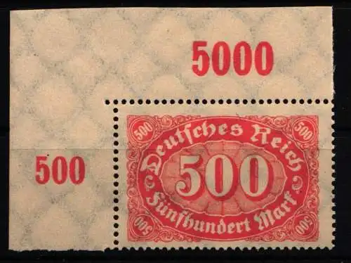 Deutsches Reich 251 P OR postfrisch vom Eckrand #NL656