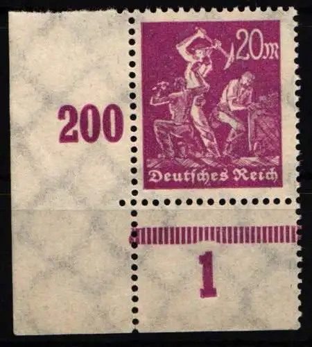 Deutsches Reich 241 postfrisch vom Eckrand #NL640
