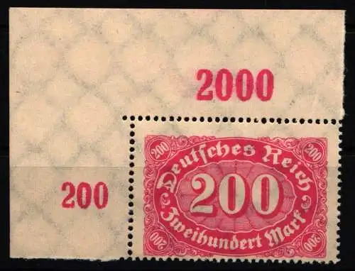 Deutsches Reich 248 P OR postfrisch vom Eckrand #NL653