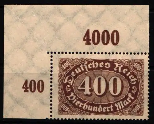 Deutsches Reich 250 P OR postfrisch vom Eckrand #NL655