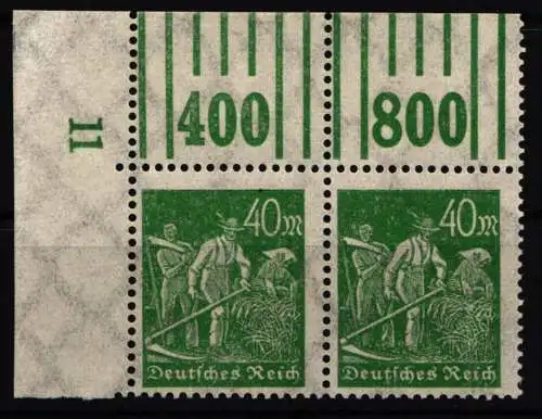 Deutsches Reich 244 a W OR postfrisch im Paar W OR 2`3`2 #NL748