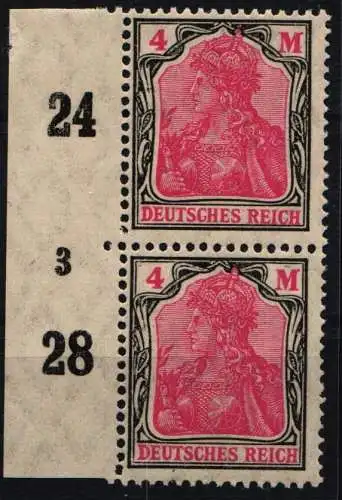 Deutsches Reich 153 Pln postfrisch Plattennummer 3 #NL757