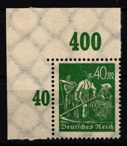 Deutsches Reich 244 P OR postfrisch vom Eckrand #NL719