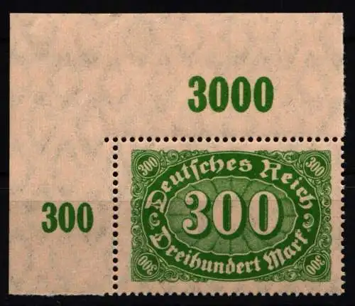 Deutsches Reich 221 P OR postfrisch vom Eckrand #NL753