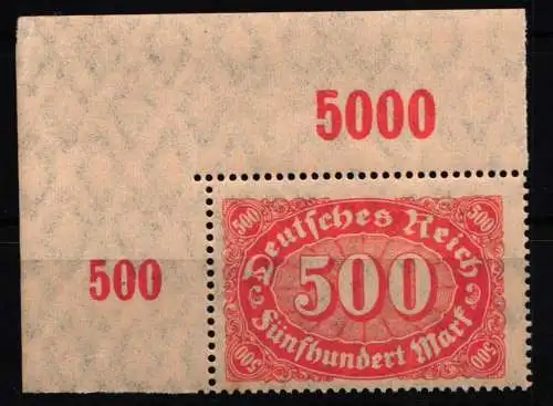 Deutsches Reich 223 P OR postfrisch vom Eckrand #NL752