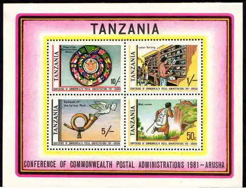 Tansania Block 25 postfrisch #NP870
