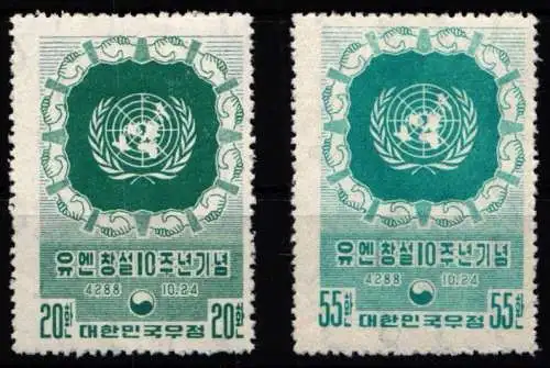 Korea Süd 199-200 mit Falz #NP897