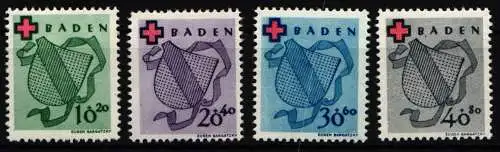 Französische Zone Baden 42-45 postfrisch #NK034