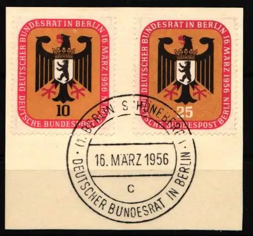 Berlin 136-137 gestempelt mit Sonderstempel vom Ersttag #NK048