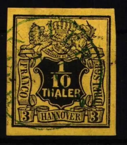 Hannover 5 gestempelt breitrandig #NK055