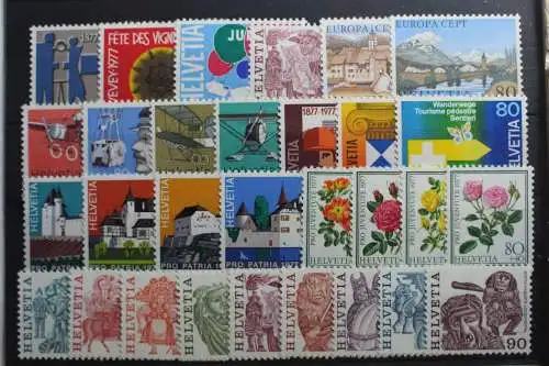 Schweiz Jahrgang 1977 mit 1087-1115 postfrisch #SG959