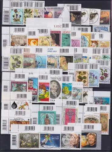 Österreich Jahrgang 2007 mit 2630-2695 gestempelt #NH907
