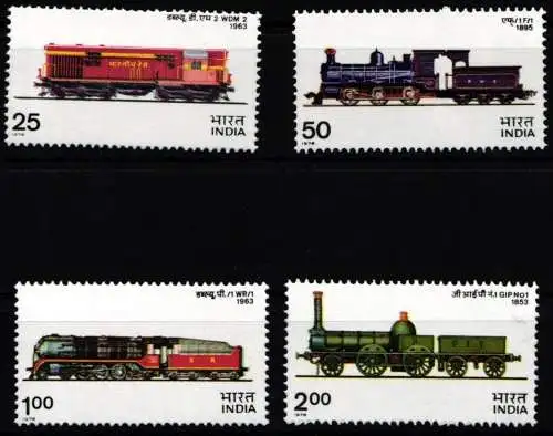 Indien 673-676 postfrisch Eisenbahn #NF062