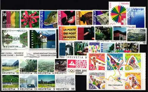 Schweiz Jahrgang 1998 postfrisch ohne 1633-1636 und Block 28 #NP351