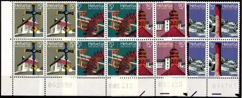 Schweiz 1577-1580 postfrisch als Vierblöcke von der Ecke #NP365