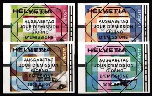 Schweiz Automatenmarken 11-14 gestempelt #NP375