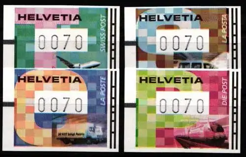 Schweiz Automatenmarken 11-14 postfrisch #NP374