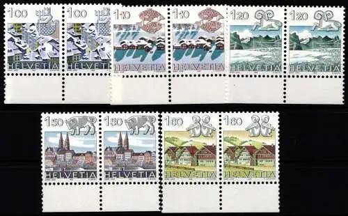 Schweiz 1227-1231 postfrisch als Pärchen #NP446