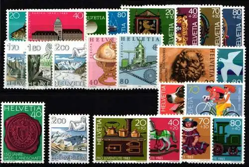 Schweiz Jahrgang 1983 mit 1242-1264 postfrisch #NO120