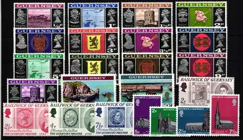 Großbritannien Guernsey Jahrgang 1971 mit 39-61 postfrisch #KG583