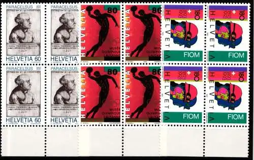 Schweiz 1493-1495 postfrisch als Vierblöcke #NP459