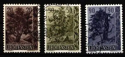Liechtenstein 371-373 gestempelt Bäume #NM052