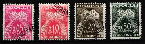 Andorra franz. Portomarken 42-45 gestempelt #NM037