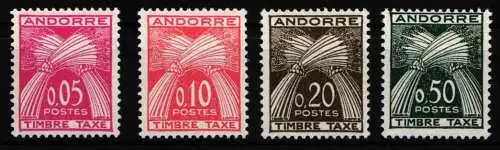Andorra franz. Portomarken 42-45 postfrisch #NM038