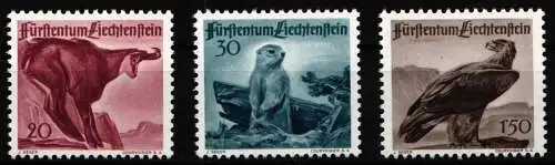Liechtenstein 253-255 postfrisch Tiere #NM078