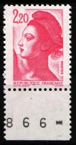 Frankreich 2510 postfrisch geprüft, Marianne #NM020
