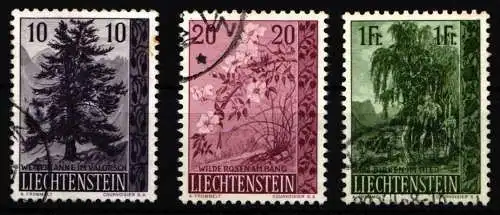 Liechtenstein 357-359 gestempelt Bäume #NM055