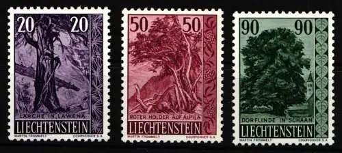 Liechtenstein 377-379 postfrisch Bäume #NM050