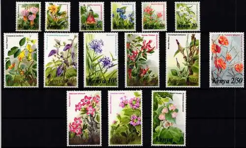 Kenia 240-254 postfrisch Blumen #KC847