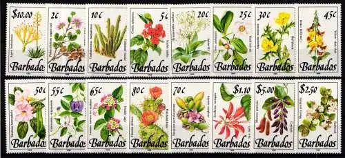 Barbados 727-742 I postfrisch Pflanzen #KC918