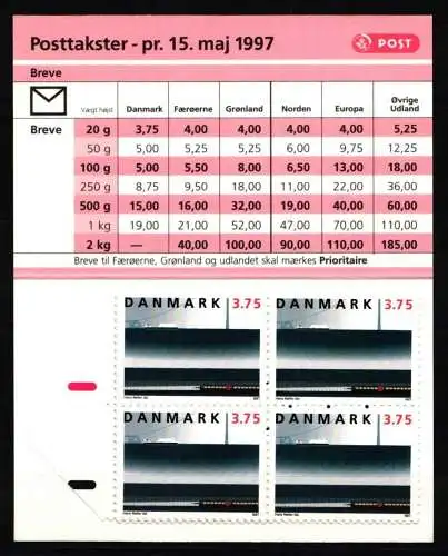 Dänemark 1150 postfrisch Markenheft / Eisenbahn #KC960